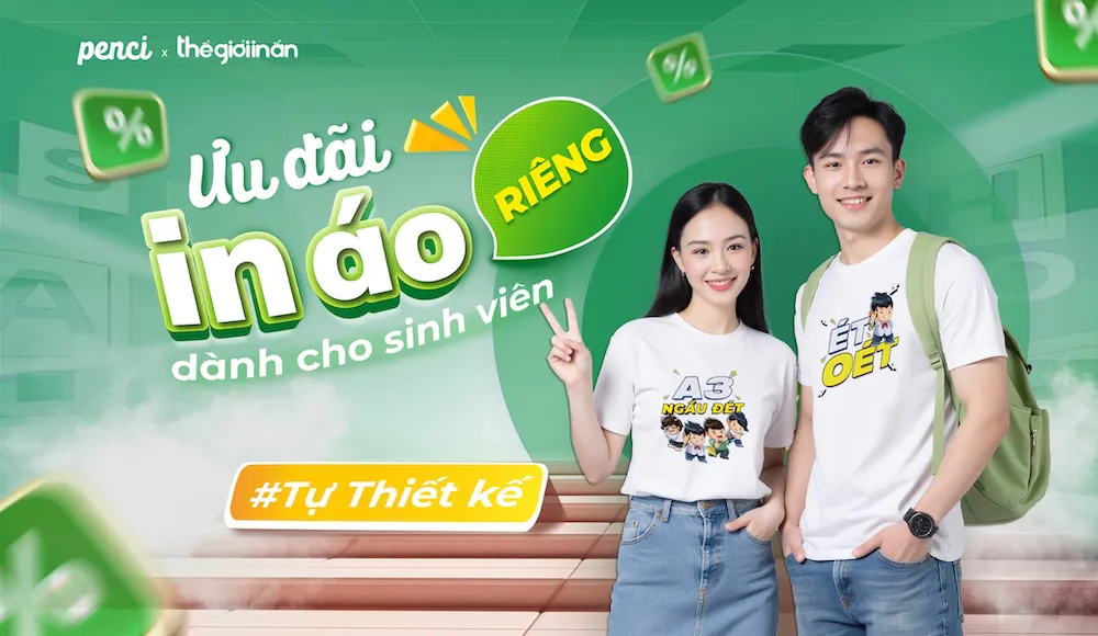 Ưu đãi in áo riêng, dành cho Sinh Viên